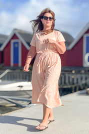 Rosa Blommig Klänning Appelvik Pink