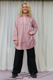 Rosa/Lila Skjorta Dhalis Crinkle Pink/Purple