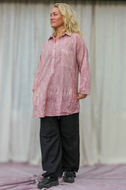 Rosa/Lila Skjorta Dhalis Crinkle Pink/Purple