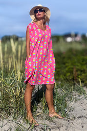 Pink T-Shirt Dress Magic Icecream Peach Base
