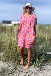 Pink T-Shirt Dress Magic Icecream Peach Base
