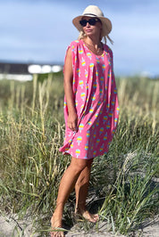 Pink T-Shirt Dress Magic Icecream Peach Base