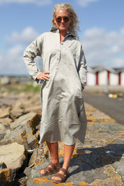 Ljusgrå Jeansskjorta Daly Light Grey
