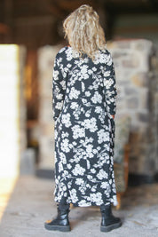 Svart Blommig Klänning Riviera Olive Black