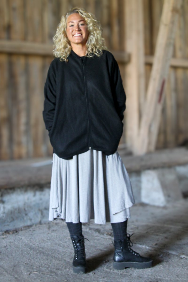Zwarte Fleece Trui Källviken Zwart