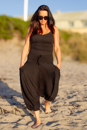Svart Haremsbyxa Yoga Basic Original Black