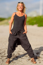 Svart Haremsbyxa Yogi Cargo Black