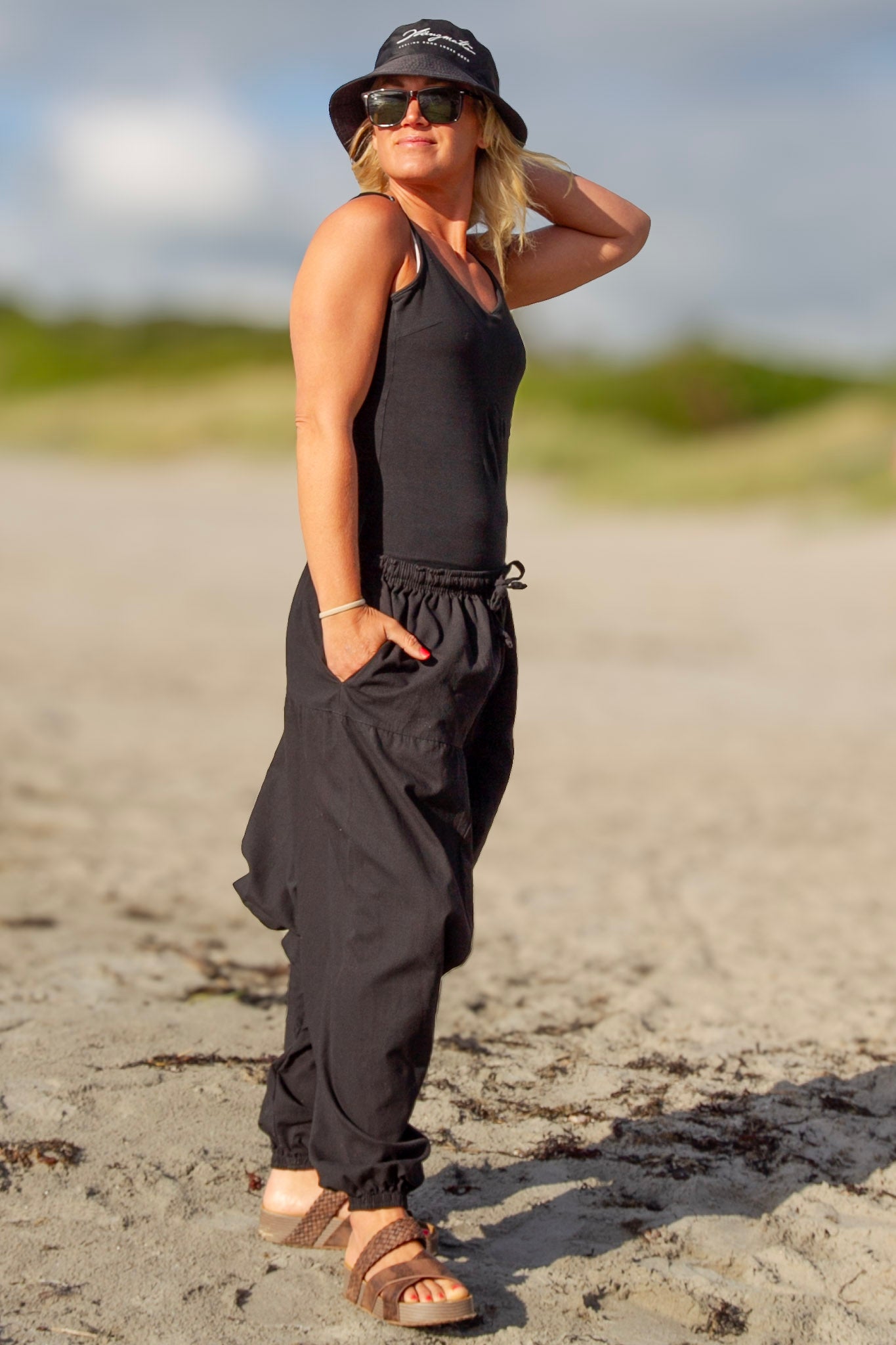 Svart Haremsbyxa Yogi Cargo Black