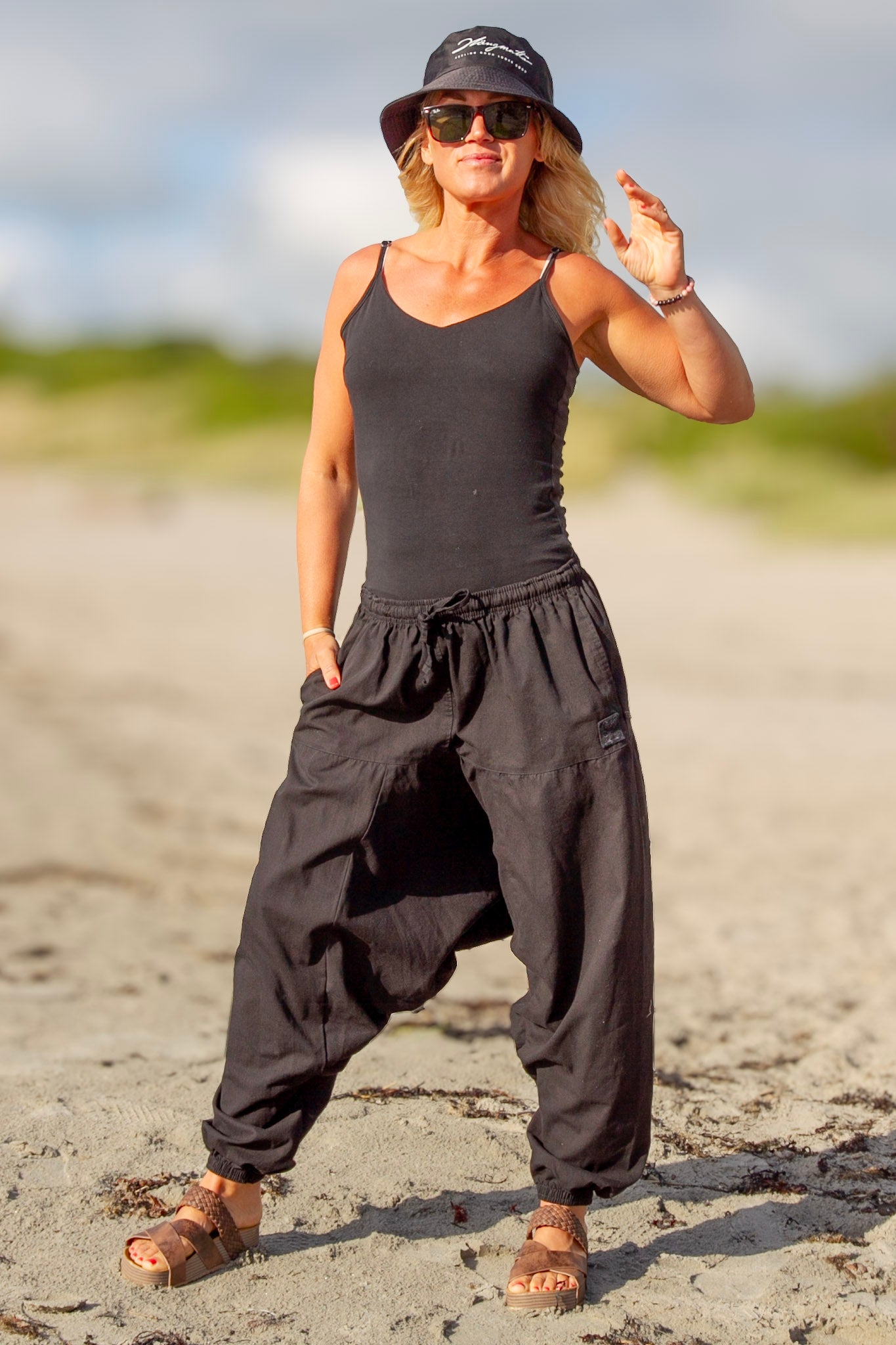 Svart Haremsbyxa Yogi Cargo Black