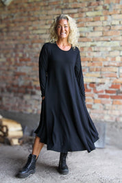 Svart Klänning Ballerina Longsleeve Black