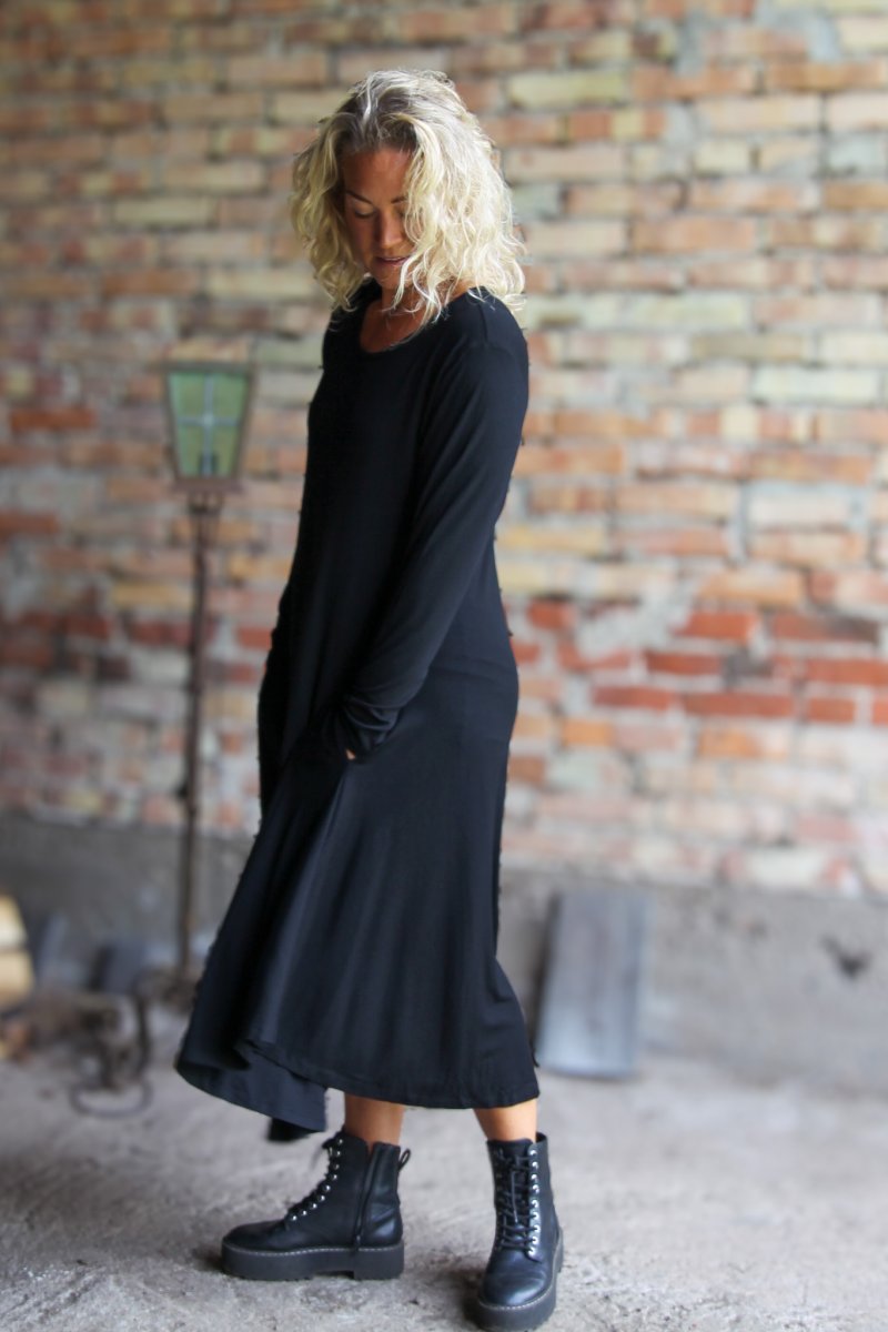 Svart Klänning Ballerina Longsleeve Black