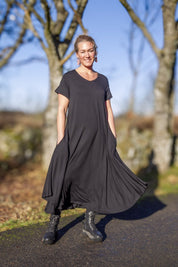 Svart Klänning Ballerina V-Neck Black