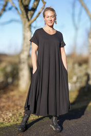 Svart Klänning Ballerina V-Neck Black