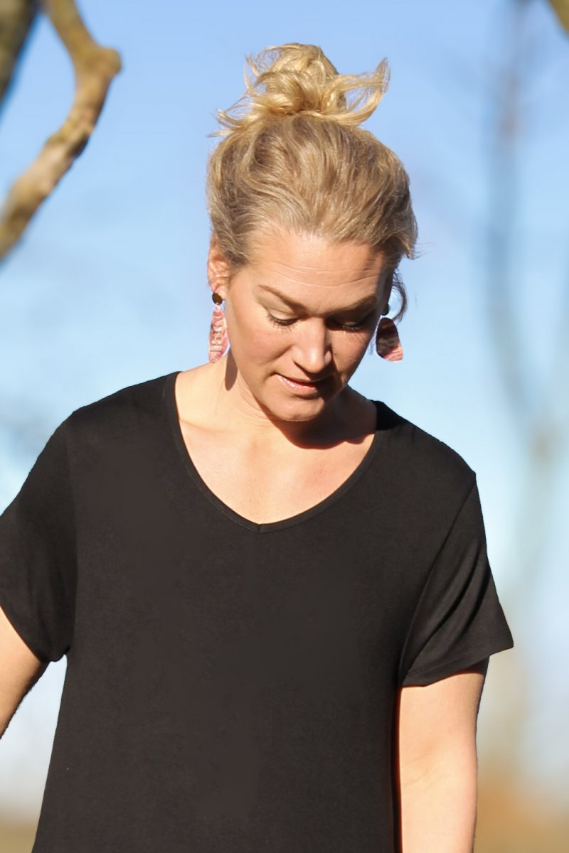 Svart Klänning Ballerina V-Neck Black