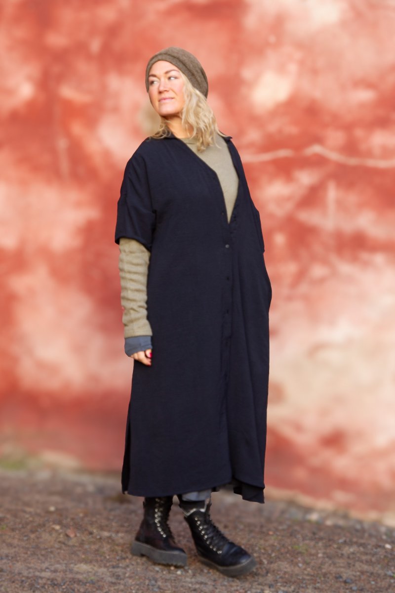 Sort Kjole Sahara Longshirt Sort