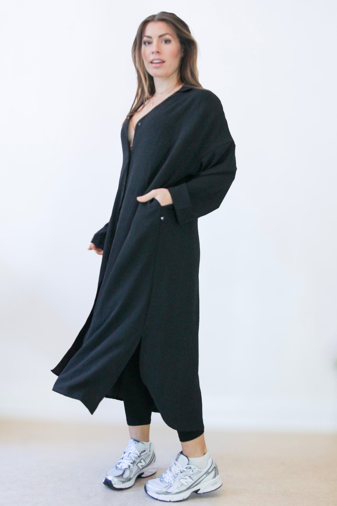 Svart Klänning Sahara Longsleeve Black