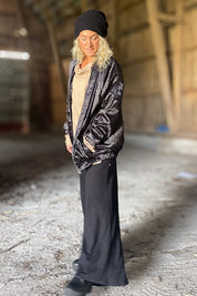 Svart Leopardmönstrad Jacka Koster Black
