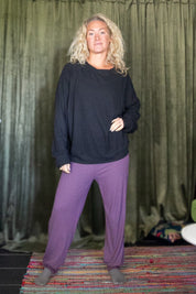 Svart Ribbad Tröja Soft Black