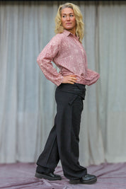 Svart Omlottbyxa Breath Linen Black