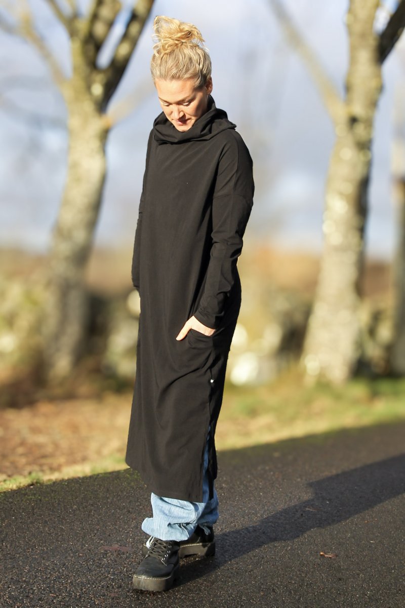 Svart Klänning Polo Kaftan Black
