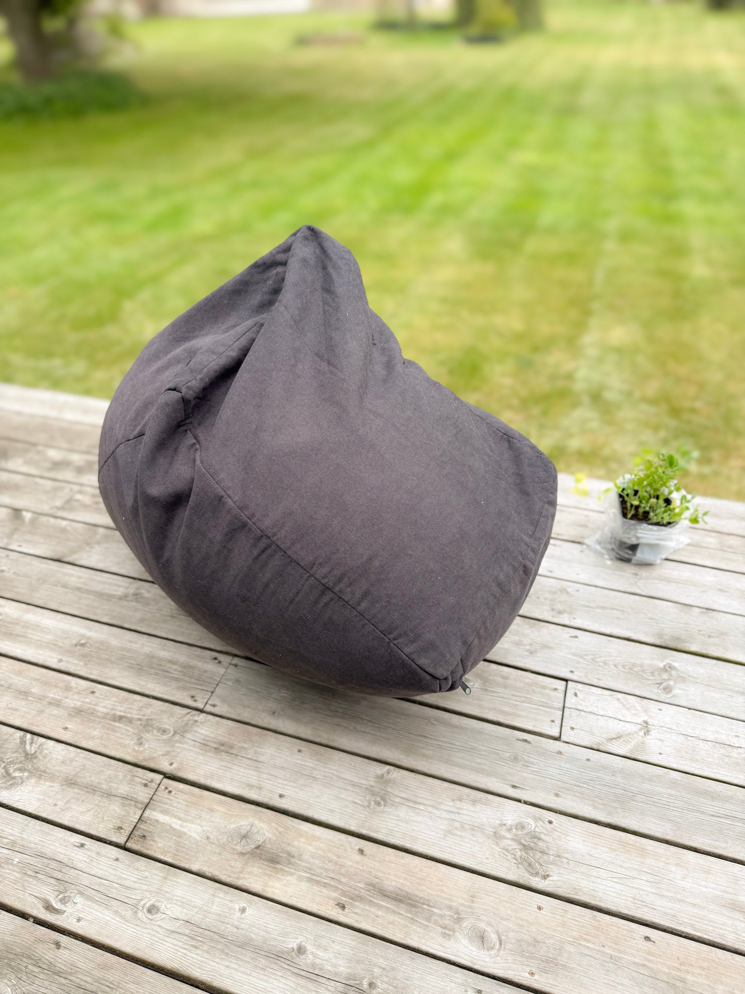 Black Beanbag Cover Sandön Black