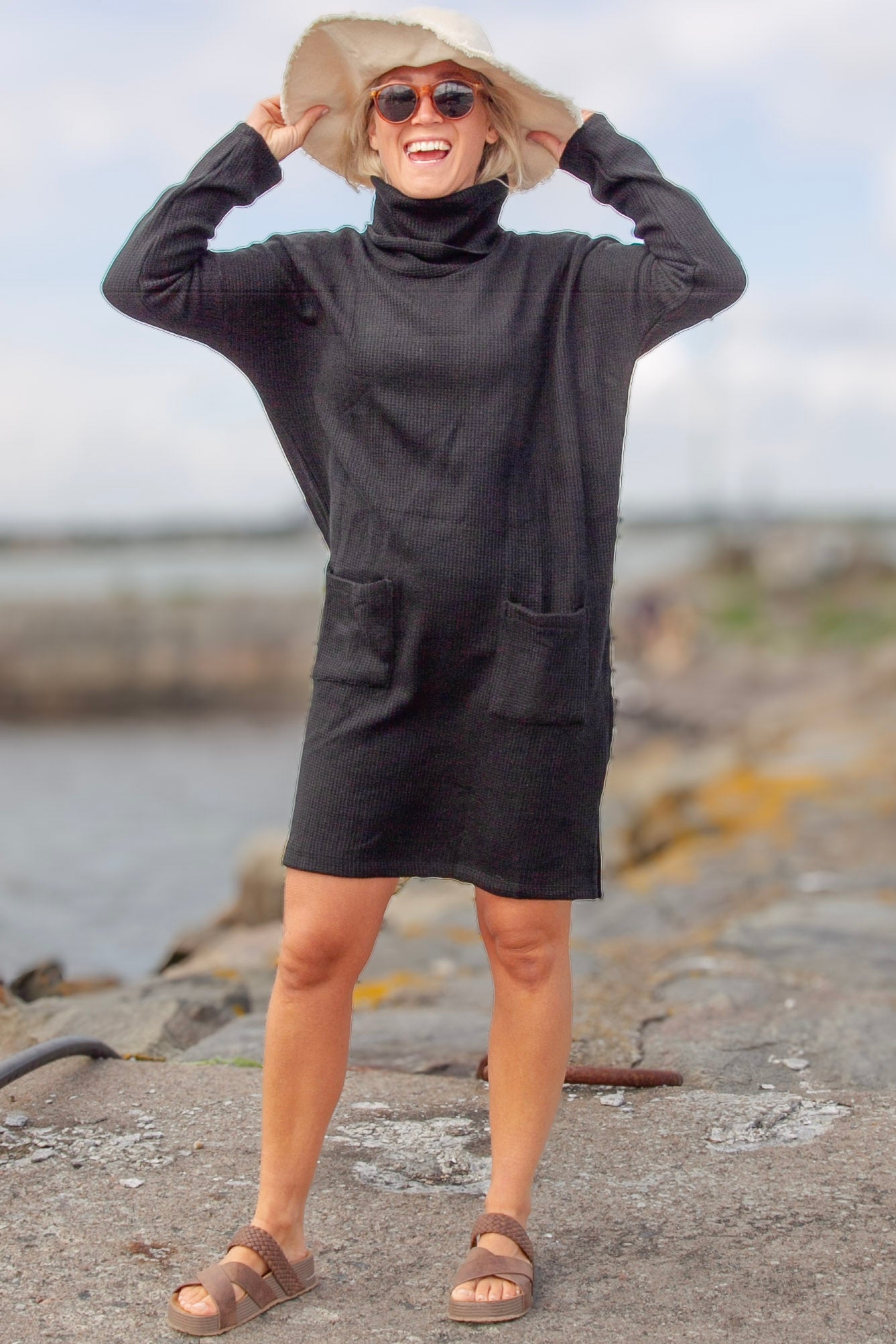 Svart Tröjklänning Polo Loose Black
