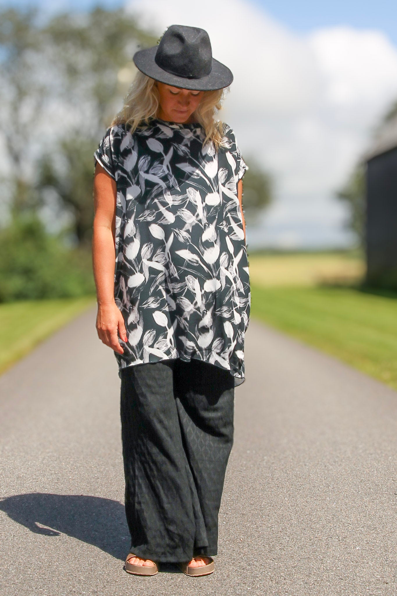 Svart Tunika Dalia Black Print