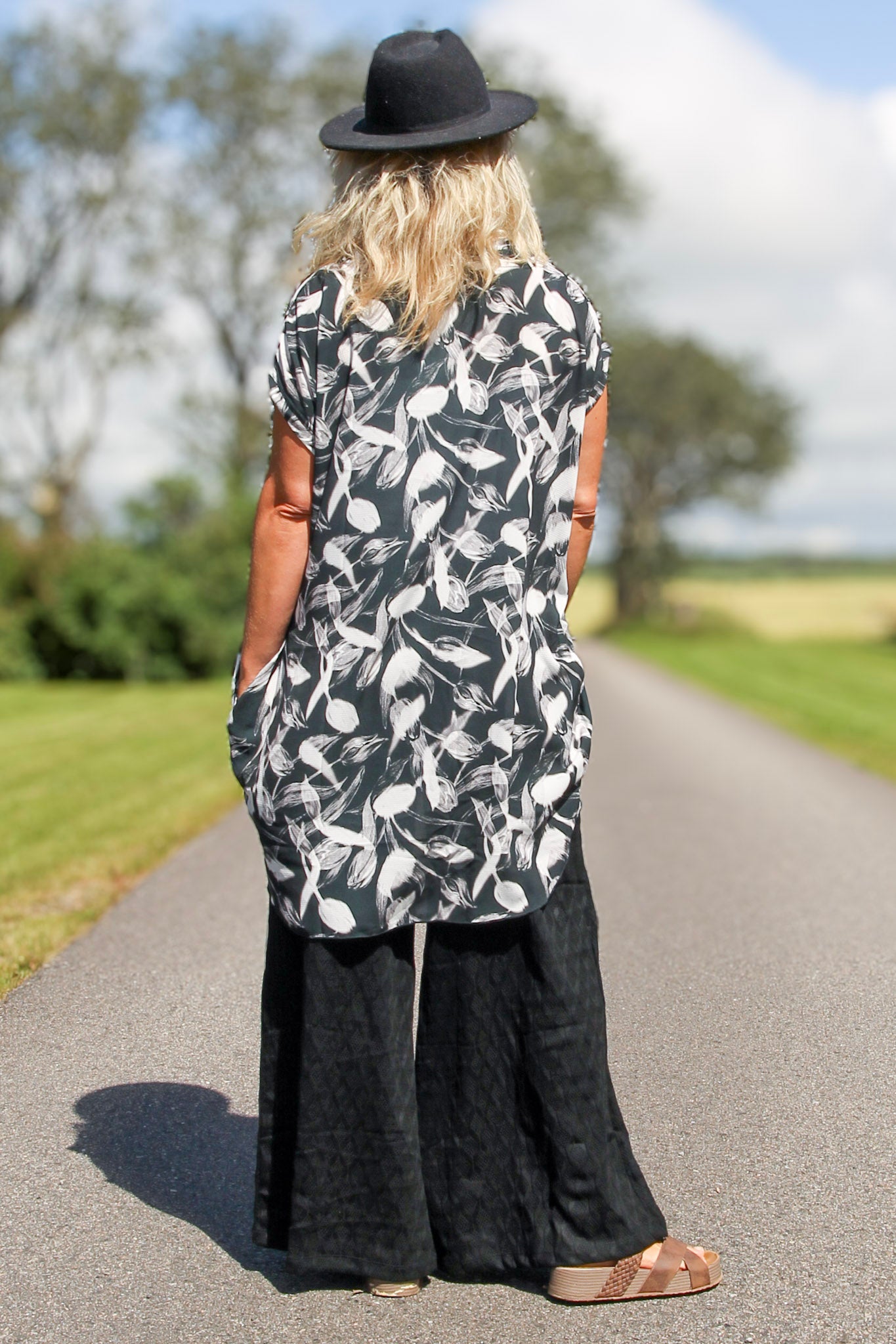 Svart Tunika Dalia Black Print