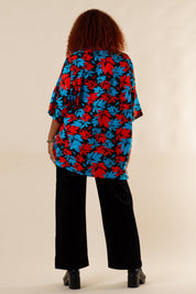 Svart Blommig Tunika Millan Black Flower