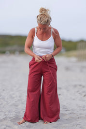 Vinröd Byxa Lahina Cotton Maroon