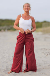 Vinröd Byxa Lahina Cotton Maroon