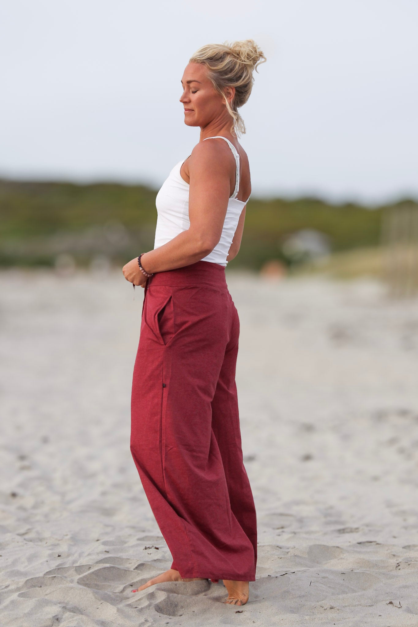 Vinröd Byxa Lahina Cotton Maroon