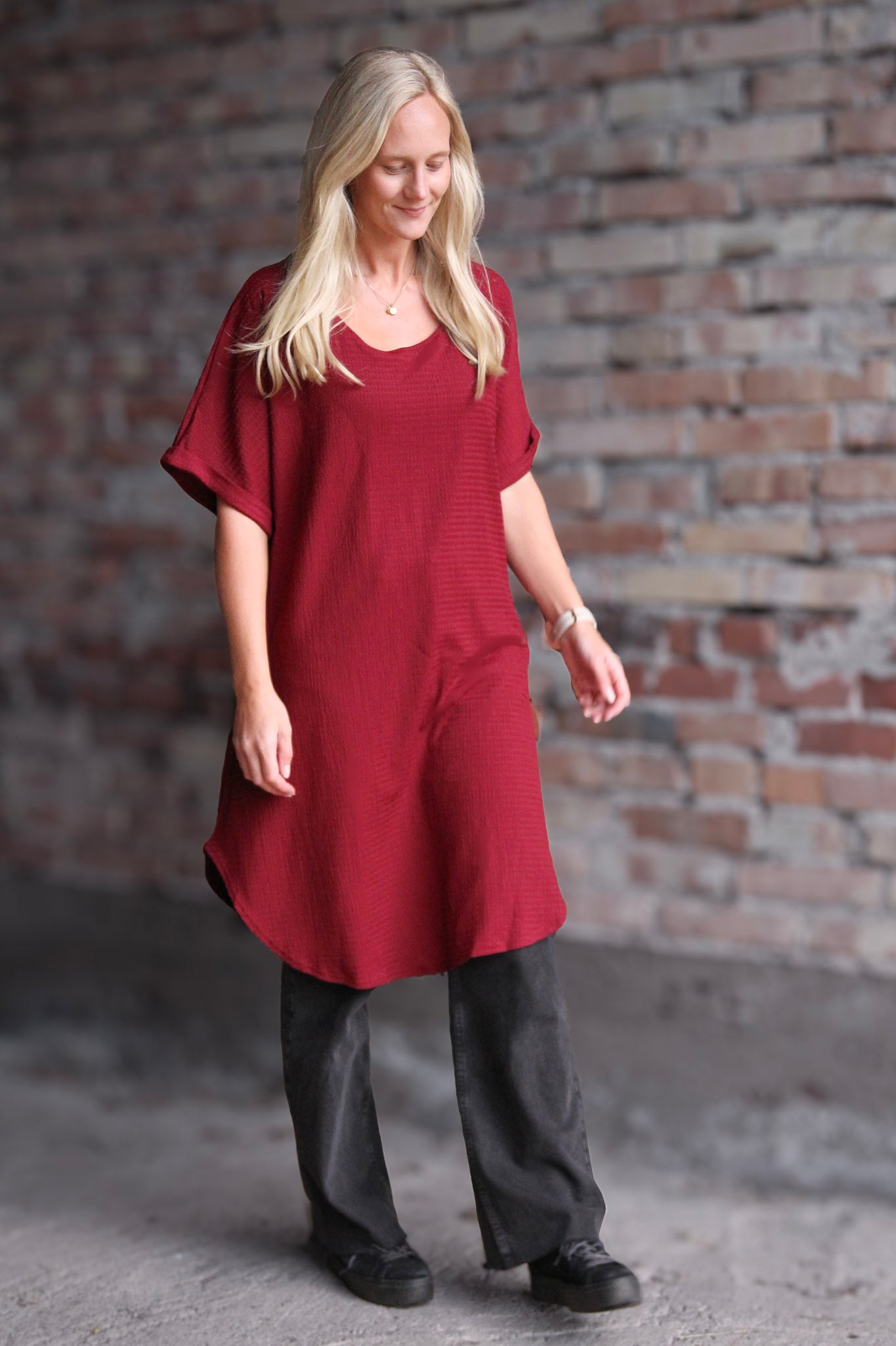 Vinröd Klänning Julia Maroon