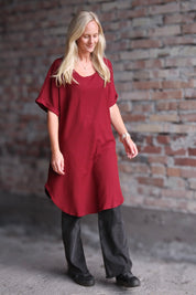 Vinröd Klänning Julia Maroon