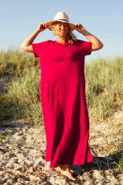 Vinröd Klänning Milly Maroon