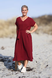 Vinröd Klänning Roxy Maroon