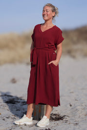 Vinröd Klänning Roxy Maroon