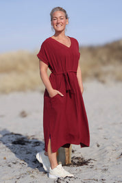 Vinröd Klänning Roxy Maroon