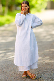 Weißes Hemdblusenkleid Dhaliz Weiß