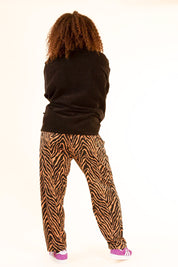 Sebramønstret bukse Brown_Stripe