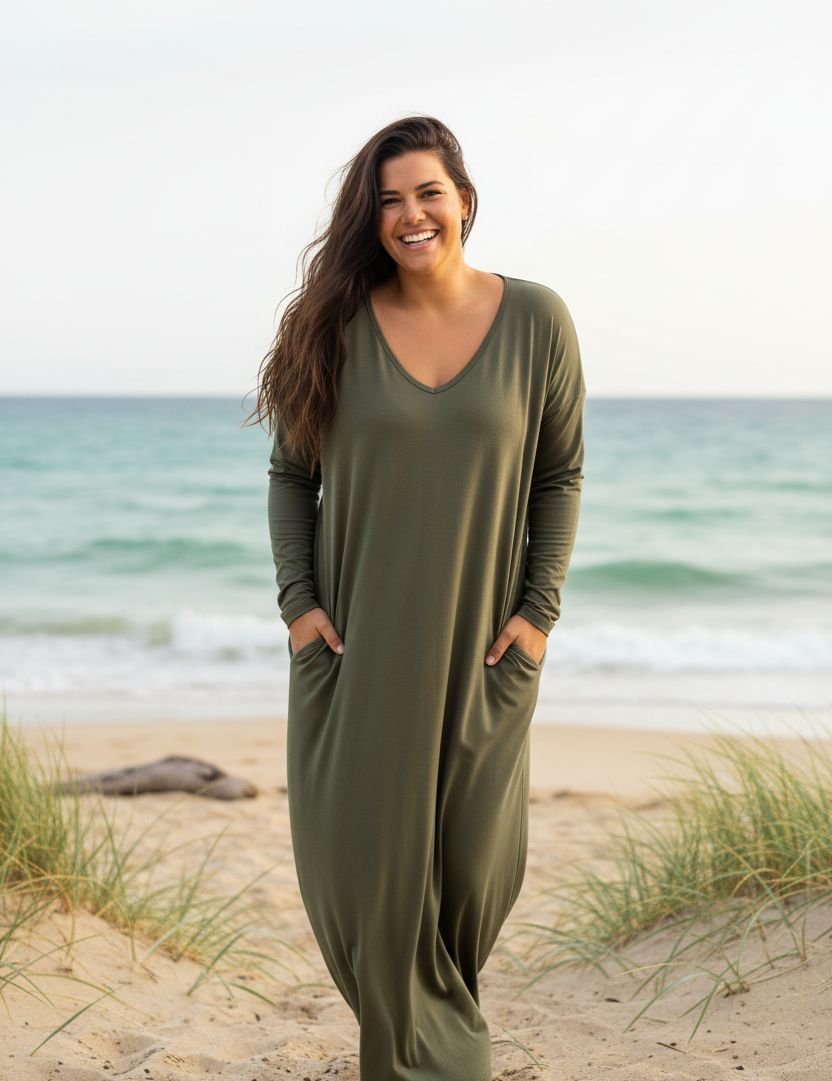 Avslappnad vid stranden