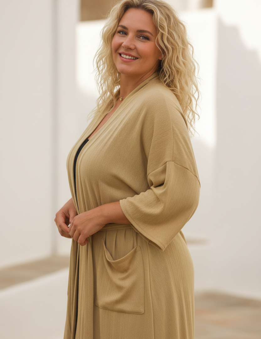 Beige Kimono Details