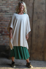 Vit Tunika Whisper Cream Base Stripe