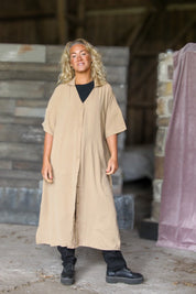 Beige Klänning Sahara Longshirt Earth