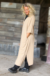 Beige Klänning Sahara Longshirt Earth