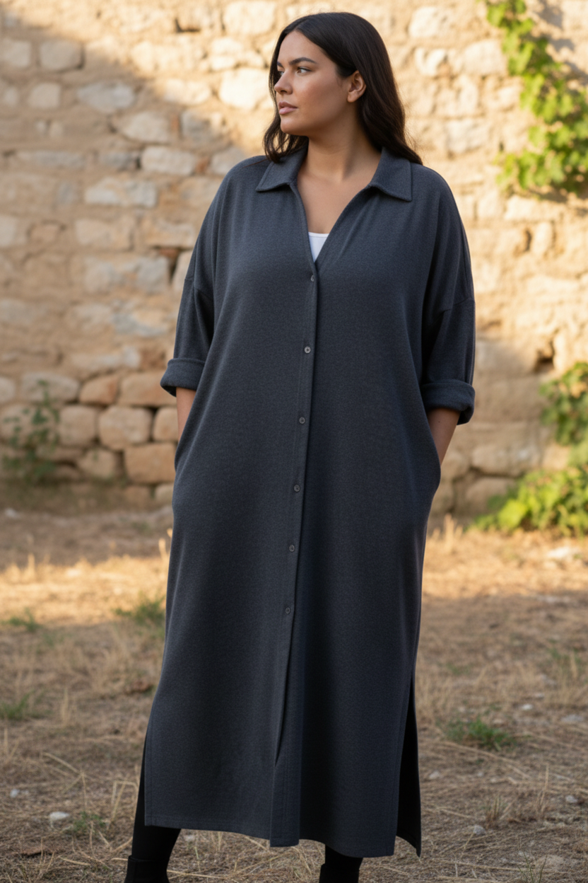 Bredbent, händer i fickor