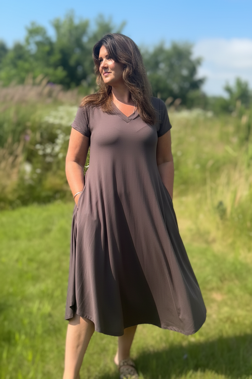 Brun V-Neck 2