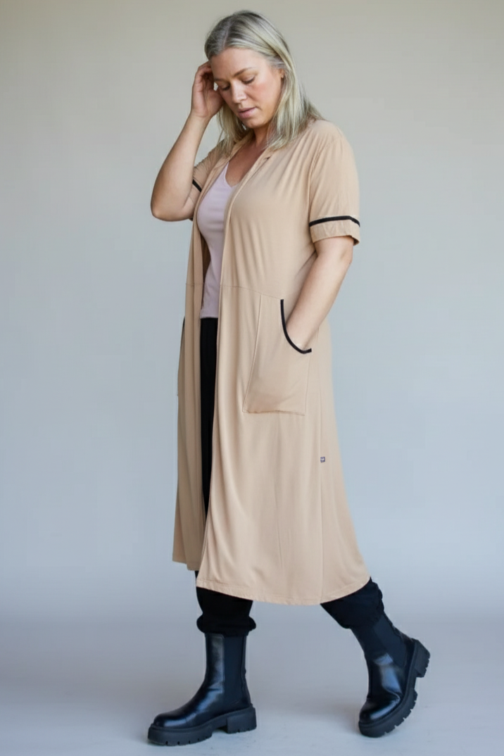 Beige Omlottklänning Ester Cathay Spice