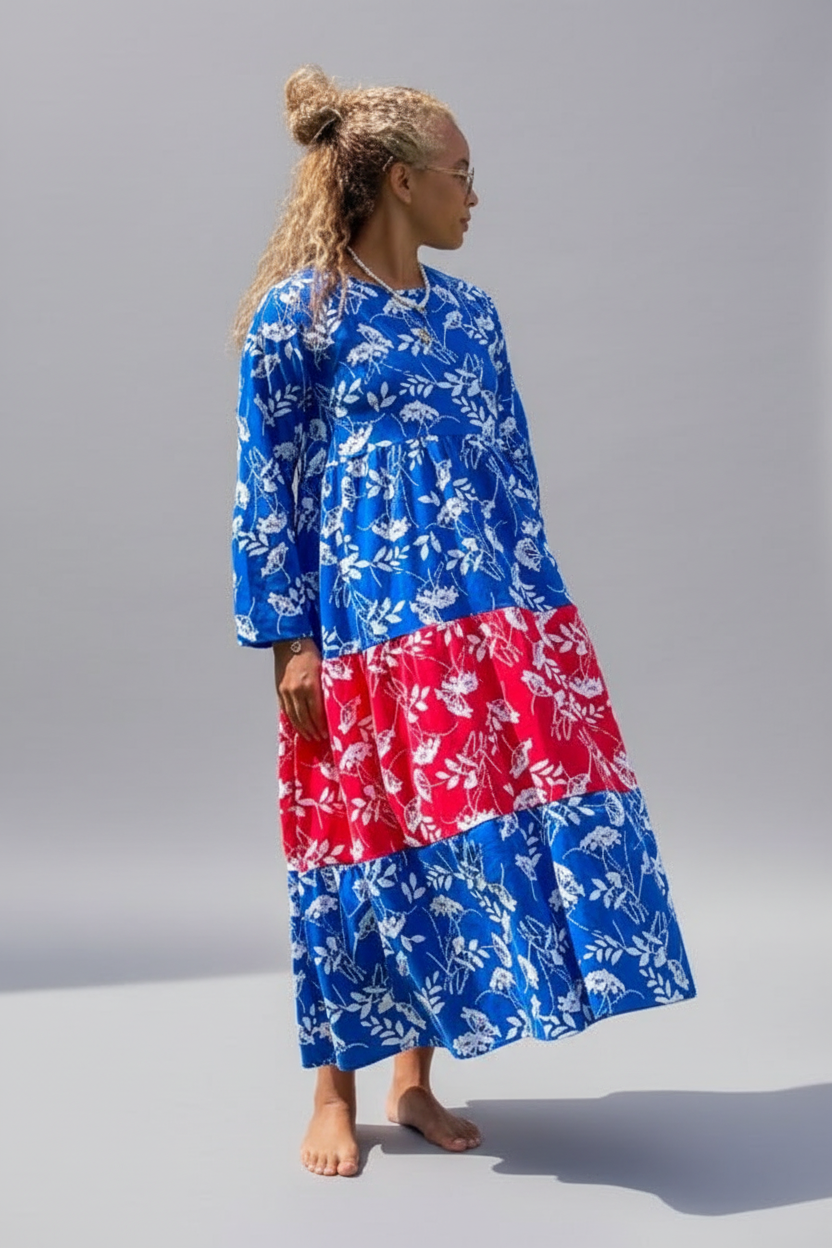 Blå Blommig Klänning Molni Blue Top