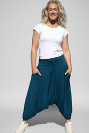 Blå Haremsbyxa Yoga Basic Original Blue